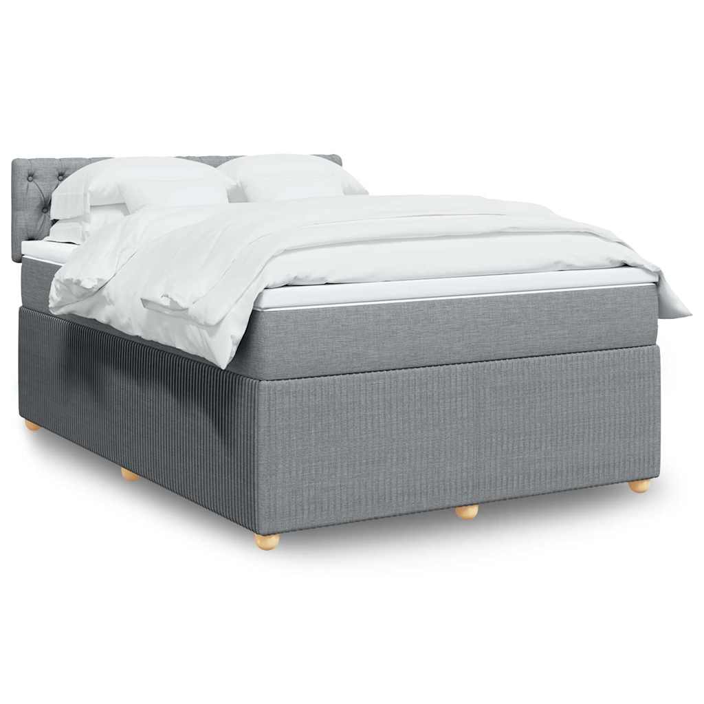 Boxspring met matras stof lichtgrijs 160x200 cm is nu te koop bij PeponiXL, paradijselijk wonen!