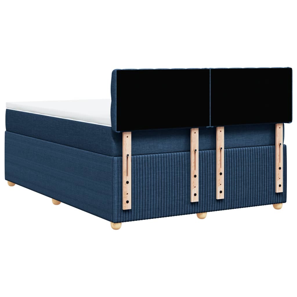 Boxspring met matras stof blauw 160x200 cm is nu te koop bij PeponiXL, paradijselijk wonen!