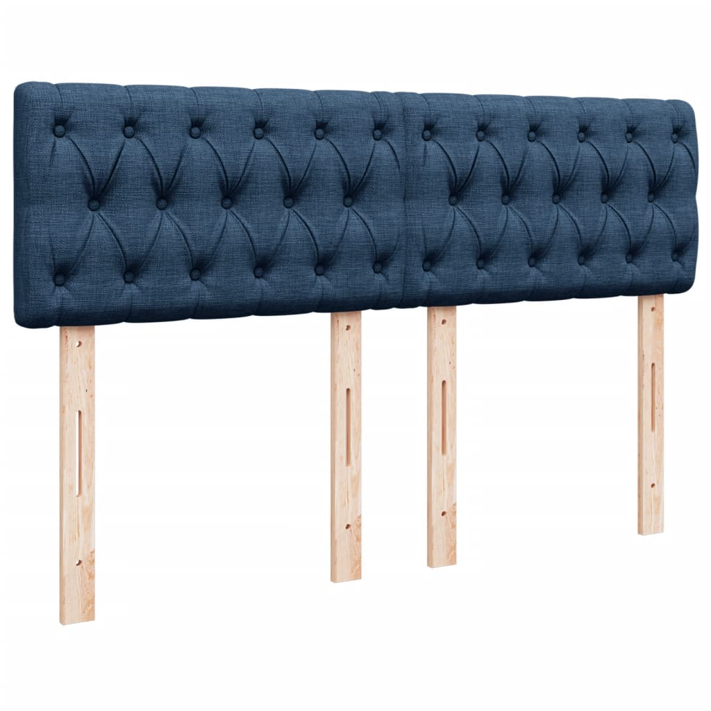 Boxspring met matras stof blauw 160x200 cm is nu te koop bij PeponiXL, paradijselijk wonen!