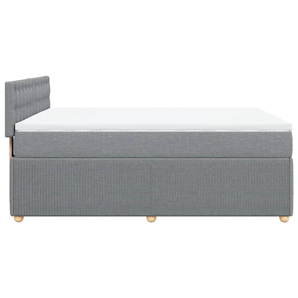 Boxspring met matras stof lichtgrijs 160x200 cm is nu te koop bij PeponiXL, paradijselijk wonen!