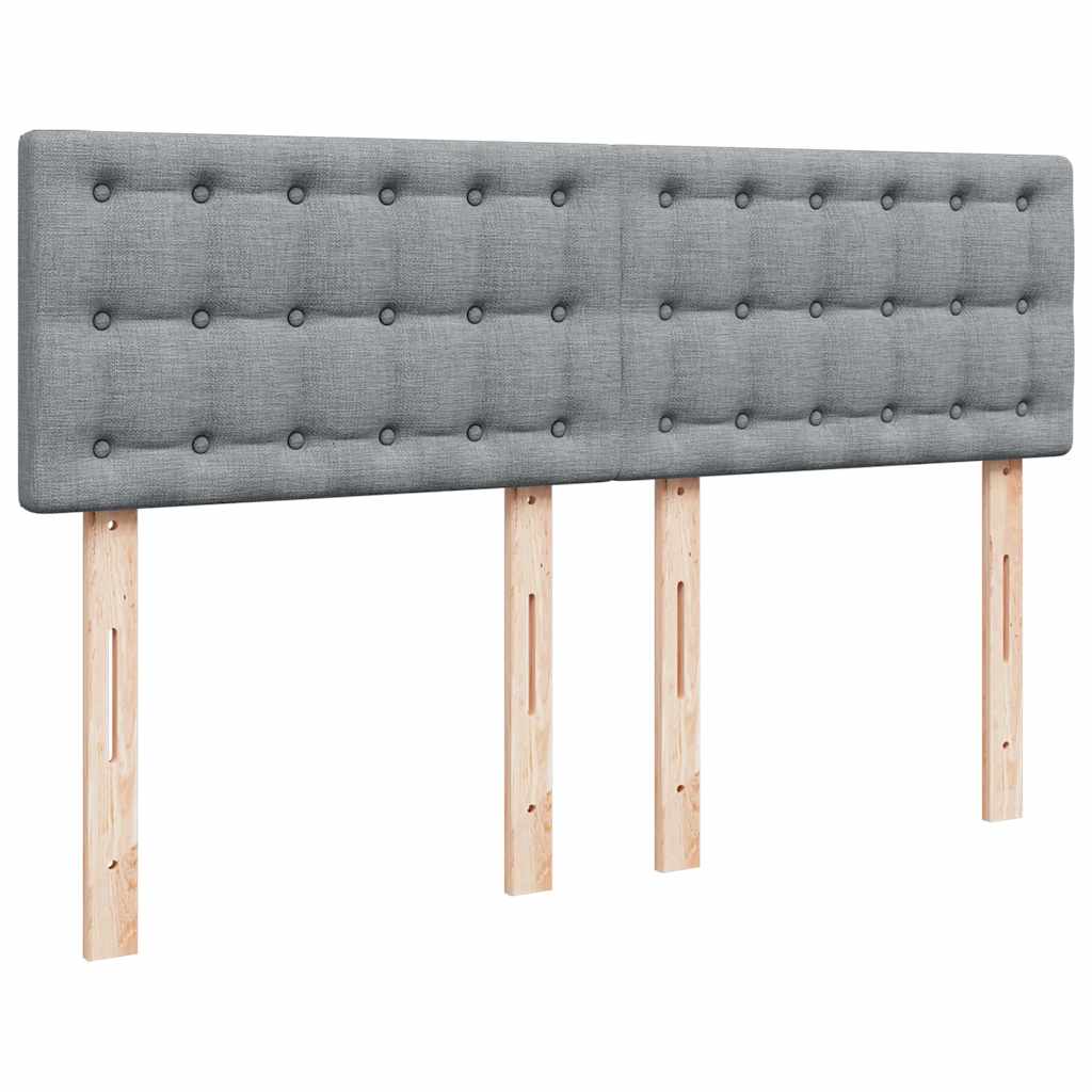 Boxspring met matras stof lichtgrijs 160x200 cm is nu te koop bij PeponiXL, paradijselijk wonen!