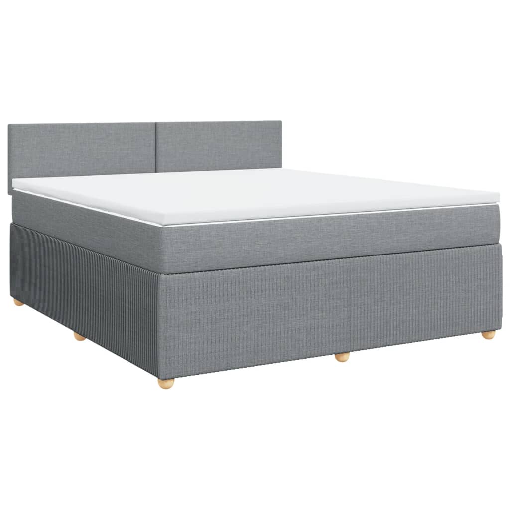 Boxspring met matras stof lichtgrijs 180x200 cm is nu te koop bij PeponiXL, paradijselijk wonen!