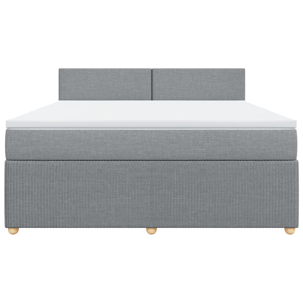 Boxspring met matras stof lichtgrijs 180x200 cm is nu te koop bij PeponiXL, paradijselijk wonen!