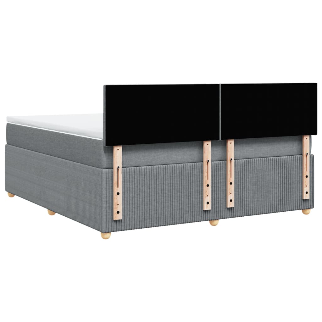 Boxspring met matras stof lichtgrijs 180x200 cm is nu te koop bij PeponiXL, paradijselijk wonen!