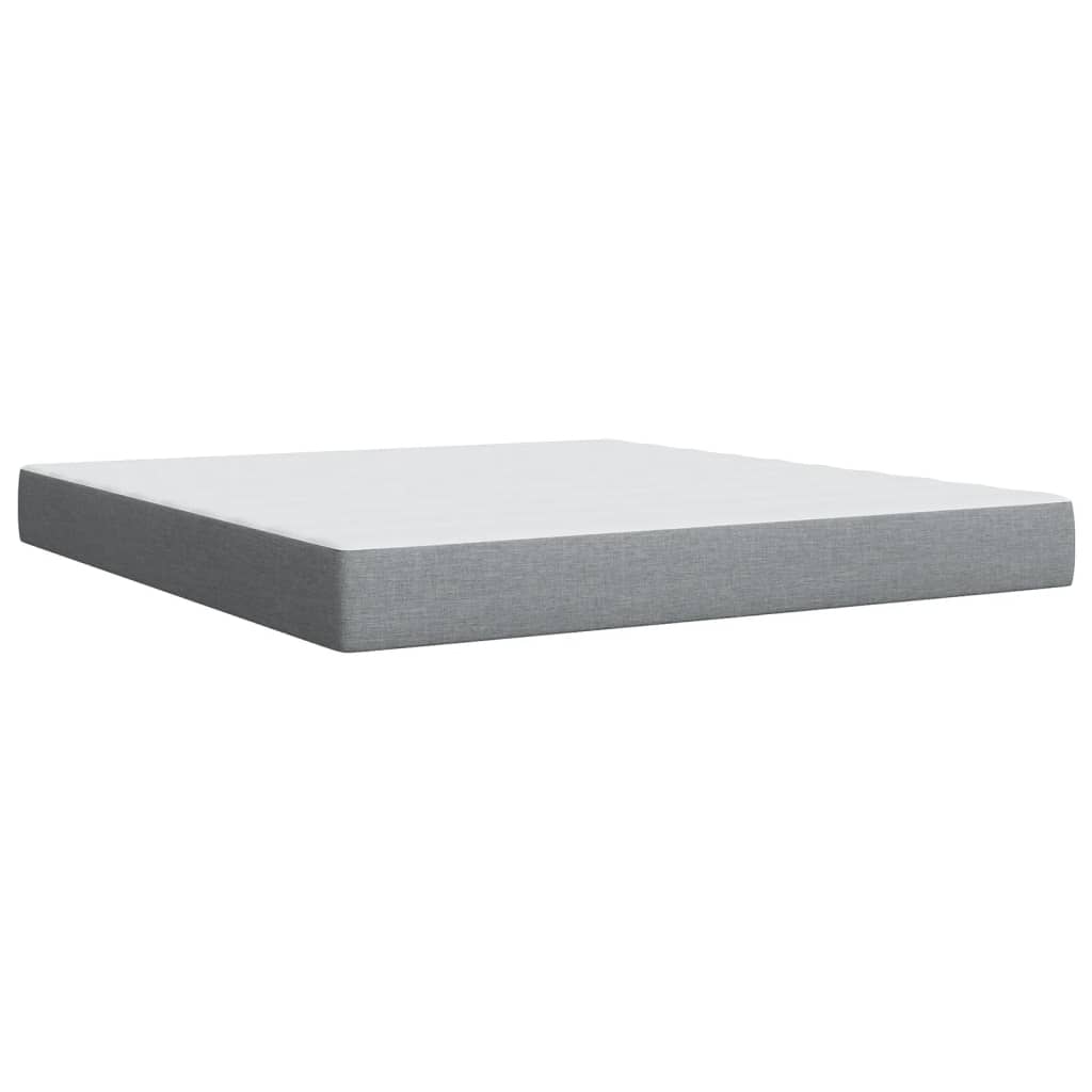 Boxspring met matras stof lichtgrijs 180x200 cm is nu te koop bij PeponiXL, paradijselijk wonen!