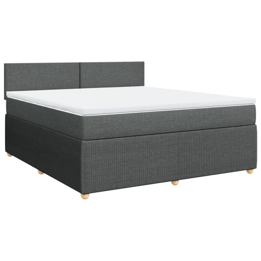 Boxspring met matras stof donkergrijs 180x200 cm is nu te koop bij PeponiXL, paradijselijk wonen!