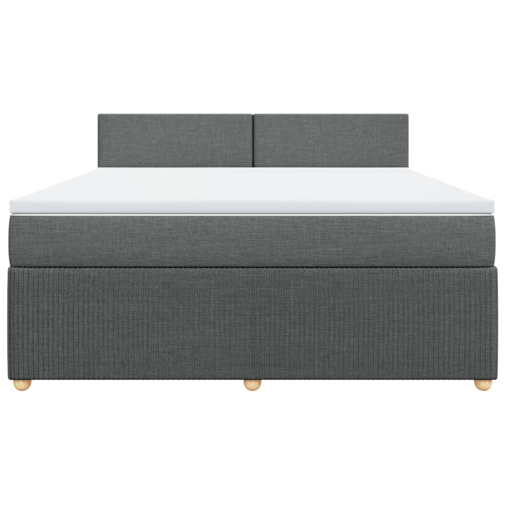Boxspring met matras stof donkergrijs 180x200 cm is nu te koop bij PeponiXL, paradijselijk wonen!