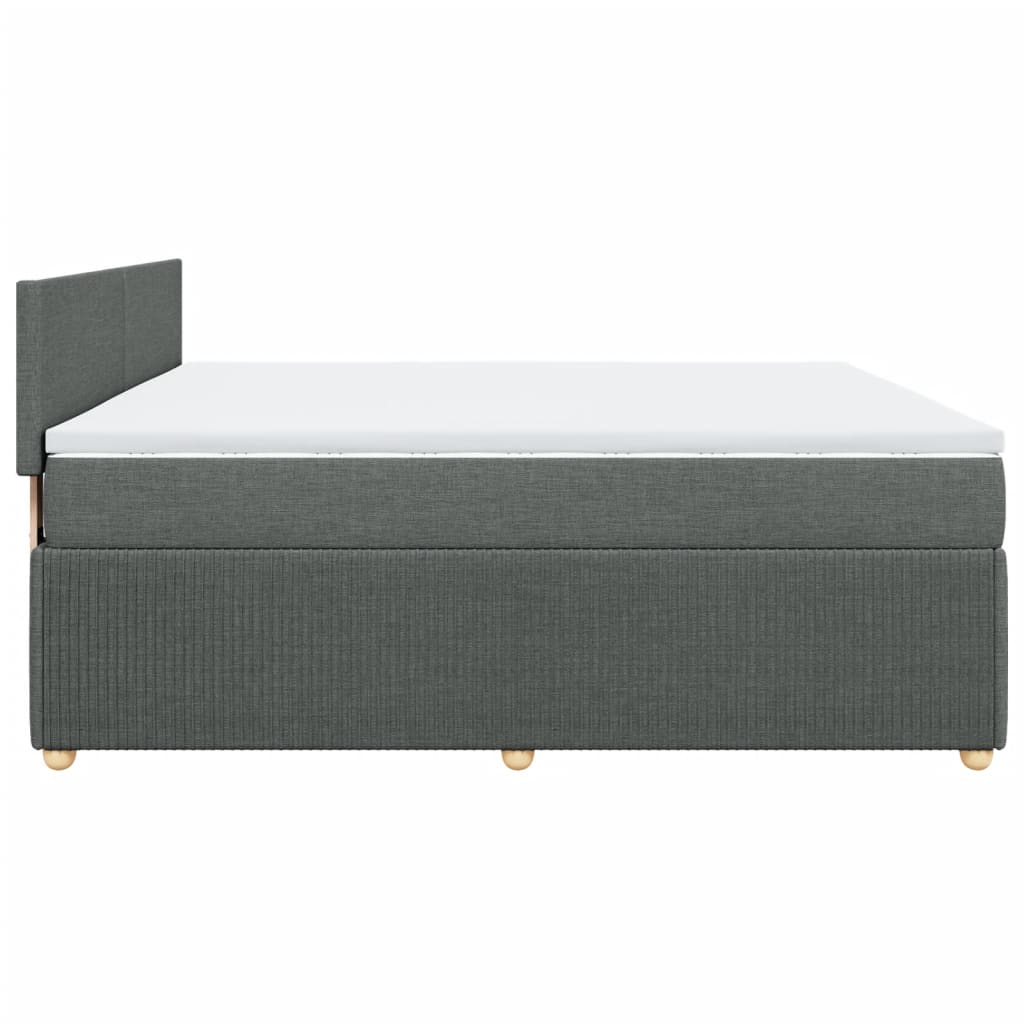Boxspring met matras stof donkergrijs 180x200 cm is nu te koop bij PeponiXL, paradijselijk wonen!
