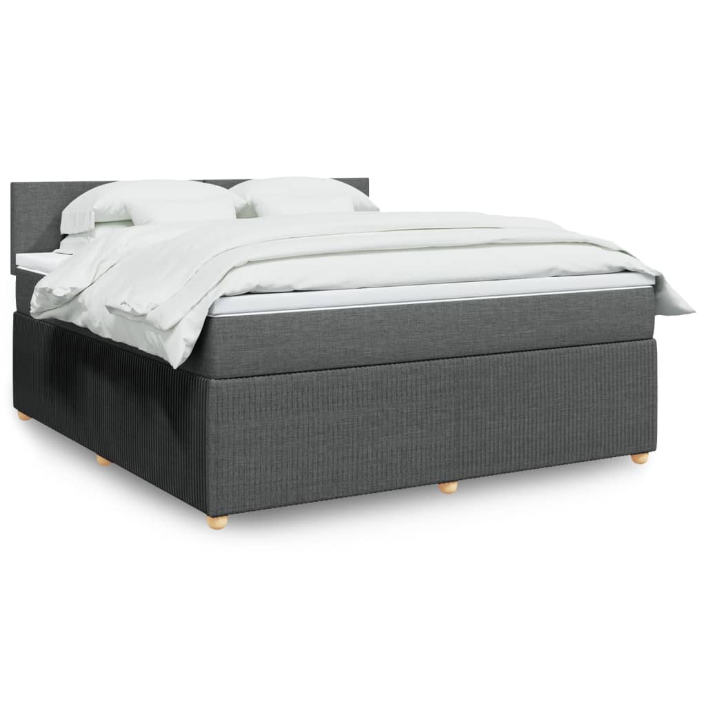 Boxspring met matras stof donkergrijs 180x200 cm is nu te koop bij PeponiXL, paradijselijk wonen!