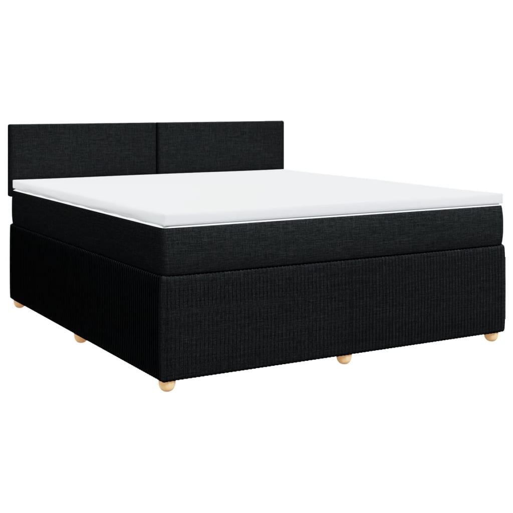 Boxspring met matras stof zwart 180x200 cm is nu te koop bij PeponiXL, paradijselijk wonen!