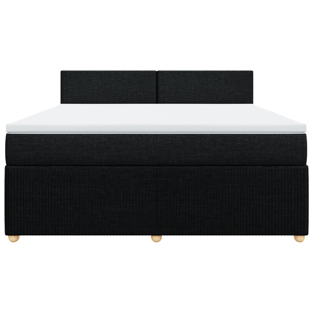 Boxspring met matras stof zwart 180x200 cm is nu te koop bij PeponiXL, paradijselijk wonen!
