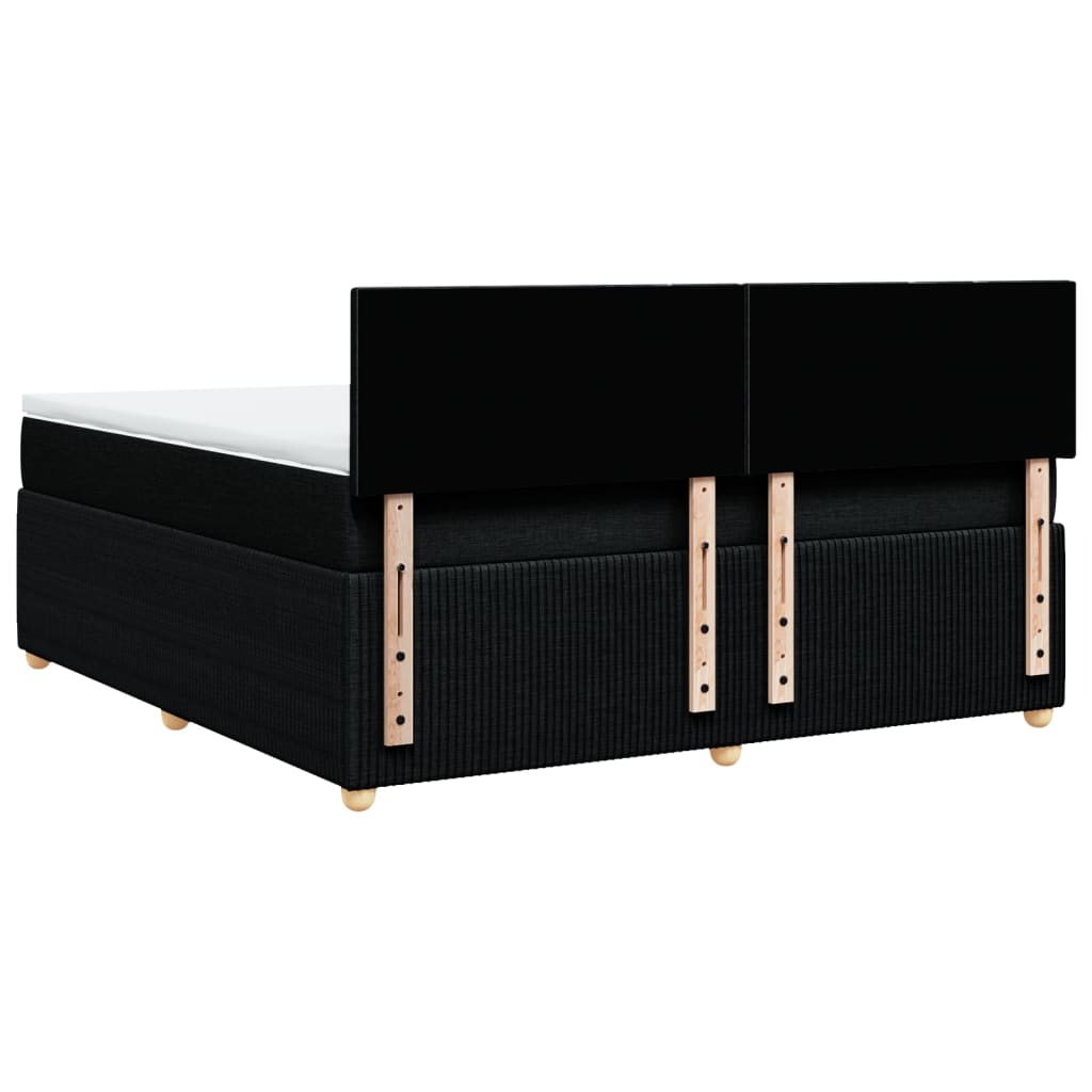 Boxspring met matras stof zwart 180x200 cm is nu te koop bij PeponiXL, paradijselijk wonen!