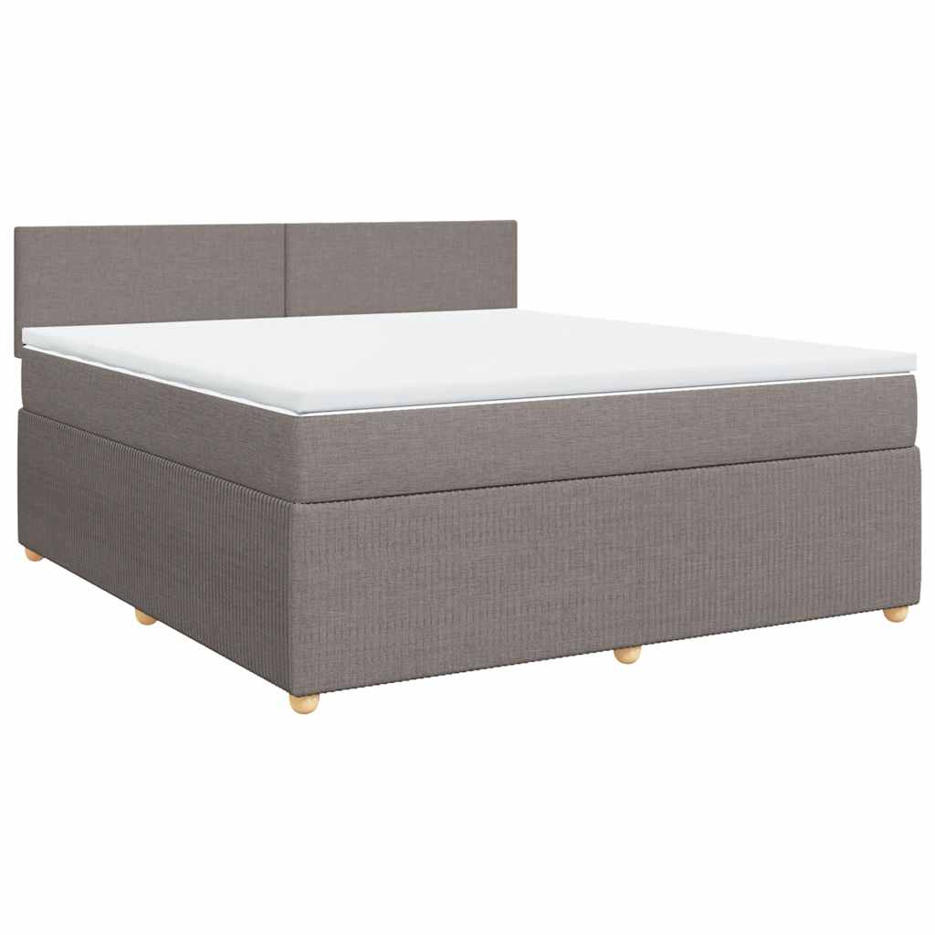 Boxspring met matras stof taupe 180x200 cm is nu te koop bij PeponiXL, paradijselijk wonen!