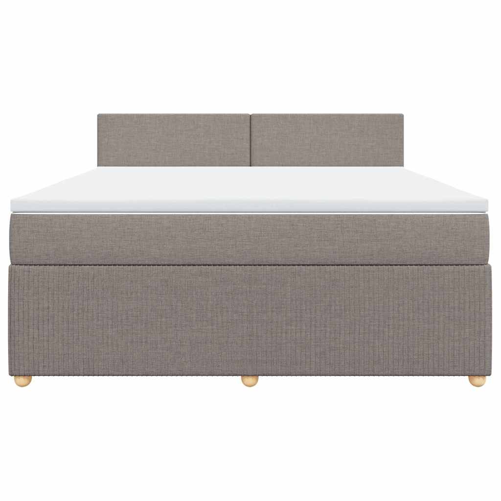 Boxspring met matras stof taupe 180x200 cm is nu te koop bij PeponiXL, paradijselijk wonen!