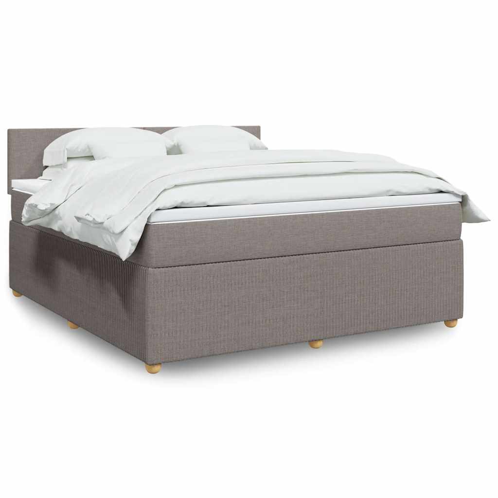 Boxspring met matras stof taupe 180x200 cm is nu te koop bij PeponiXL, paradijselijk wonen!