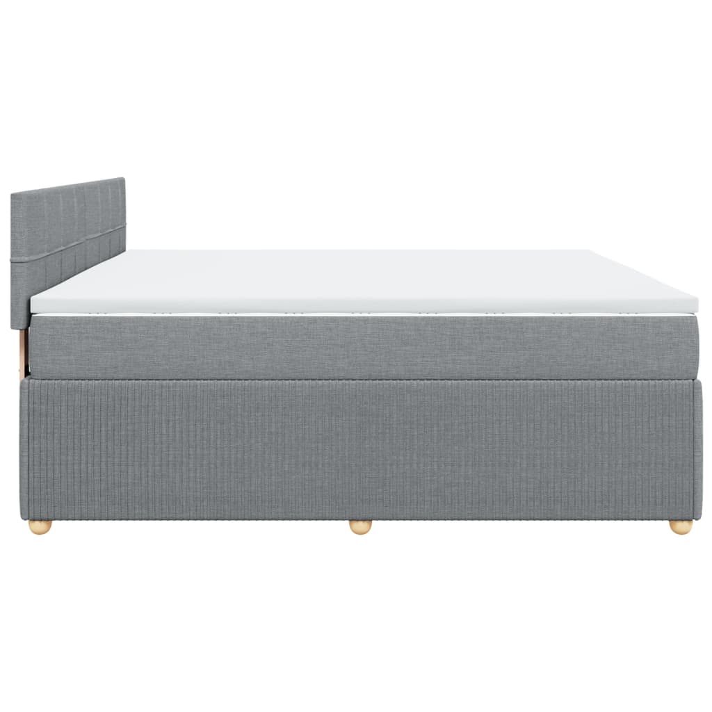 Boxspring met matras stof lichtgrijs 180x200 cm is nu te koop bij PeponiXL, paradijselijk wonen!