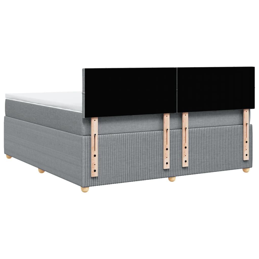 Boxspring met matras stof lichtgrijs 180x200 cm is nu te koop bij PeponiXL, paradijselijk wonen!