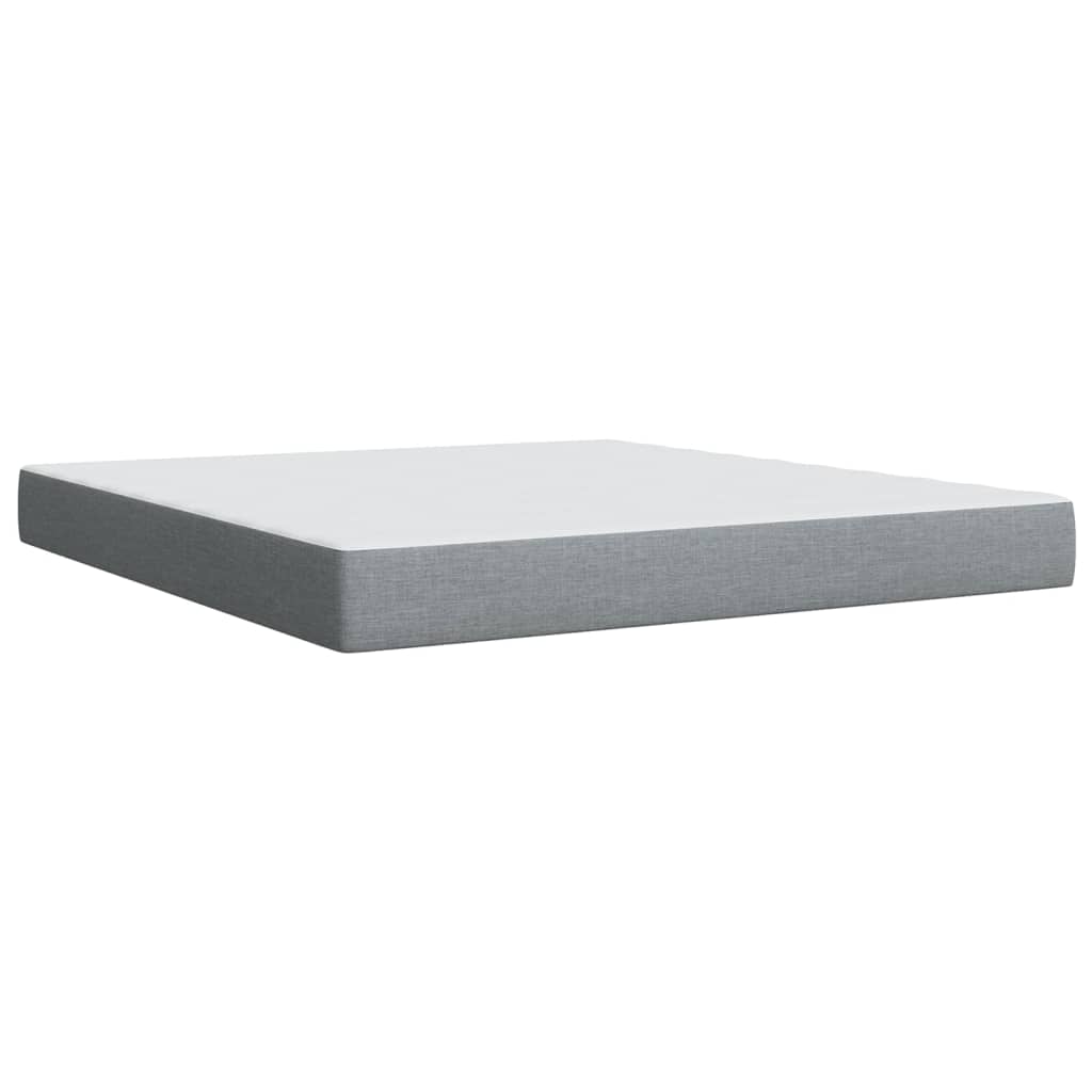 Boxspring met matras stof lichtgrijs 180x200 cm is nu te koop bij PeponiXL, paradijselijk wonen!