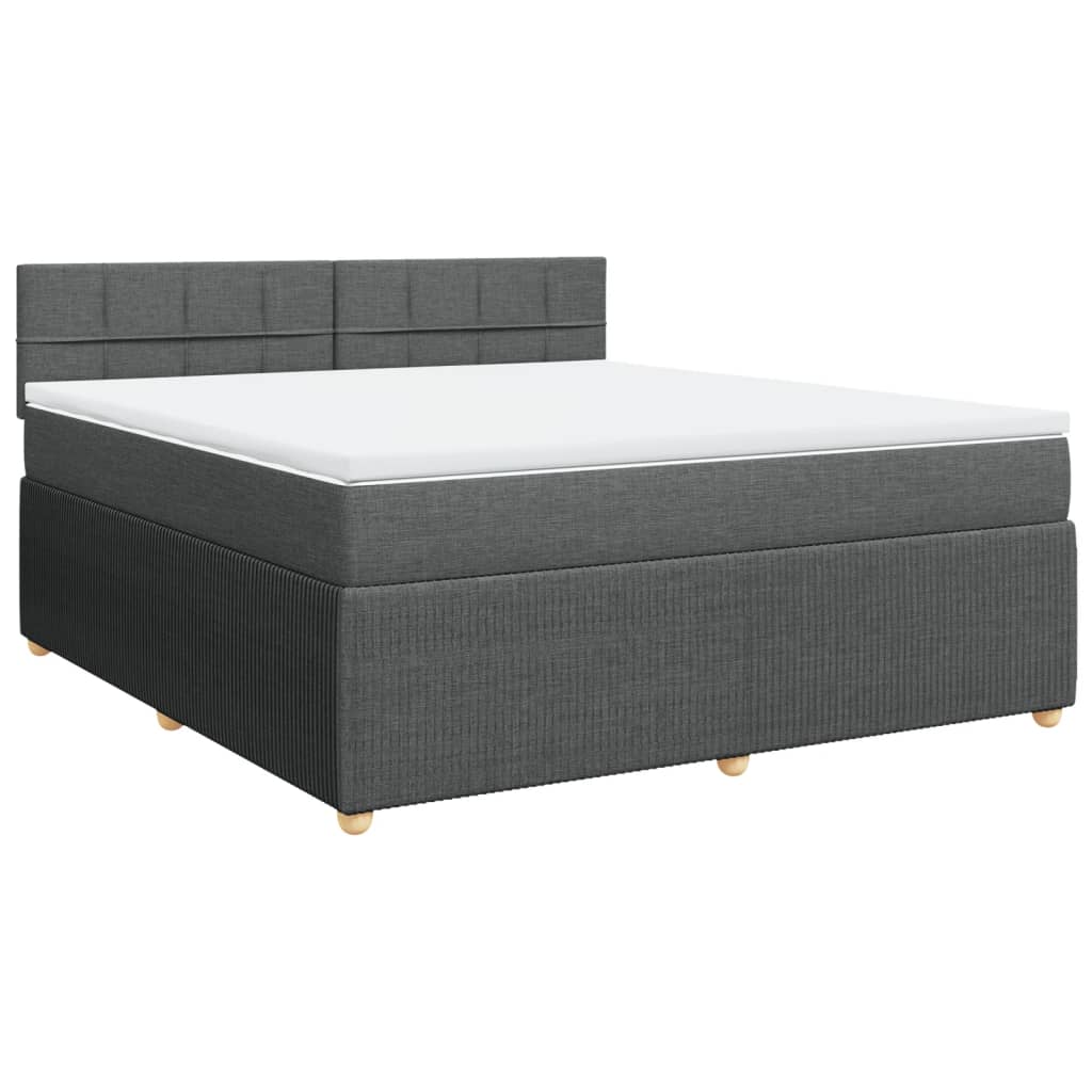 Boxspring met matras stof donkergrijs 180x200 cm is nu te koop bij PeponiXL, paradijselijk wonen!