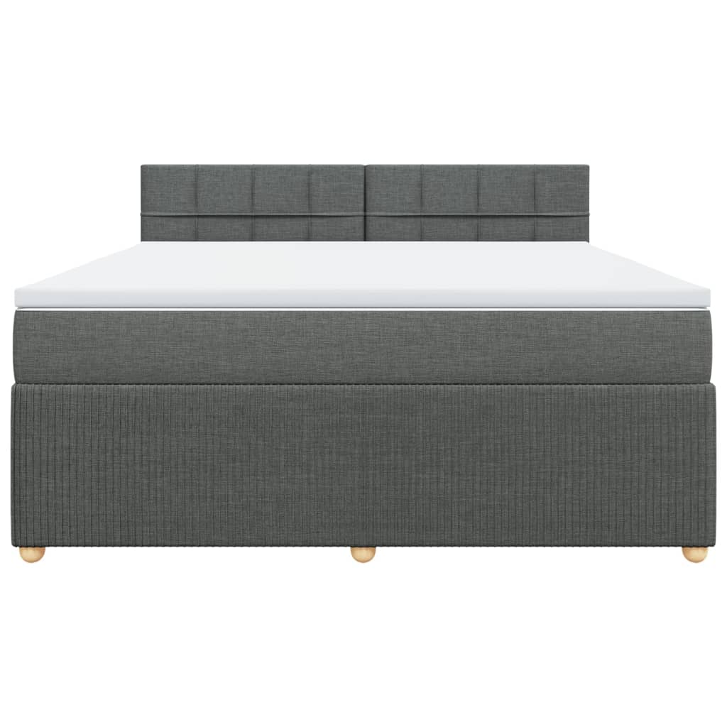 Boxspring met matras stof donkergrijs 180x200 cm is nu te koop bij PeponiXL, paradijselijk wonen!