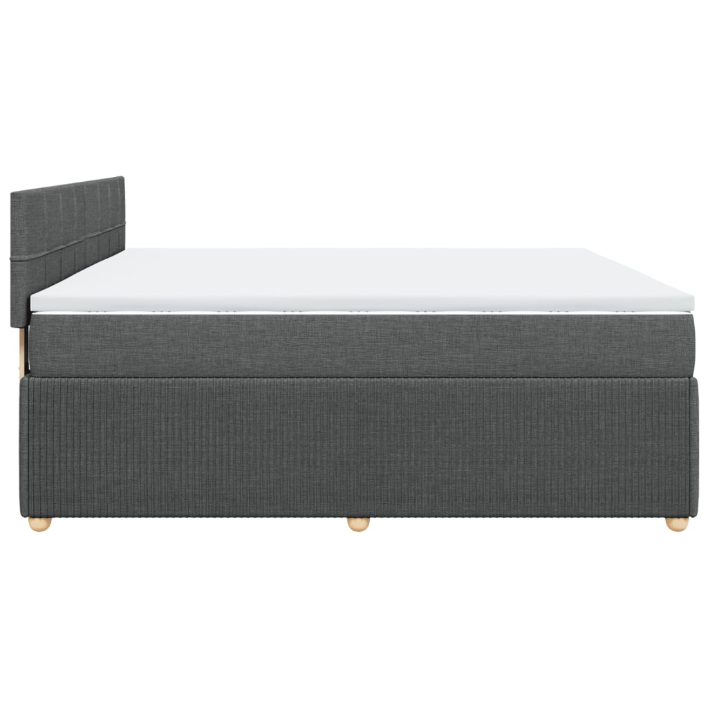 Boxspring met matras stof donkergrijs 180x200 cm is nu te koop bij PeponiXL, paradijselijk wonen!
