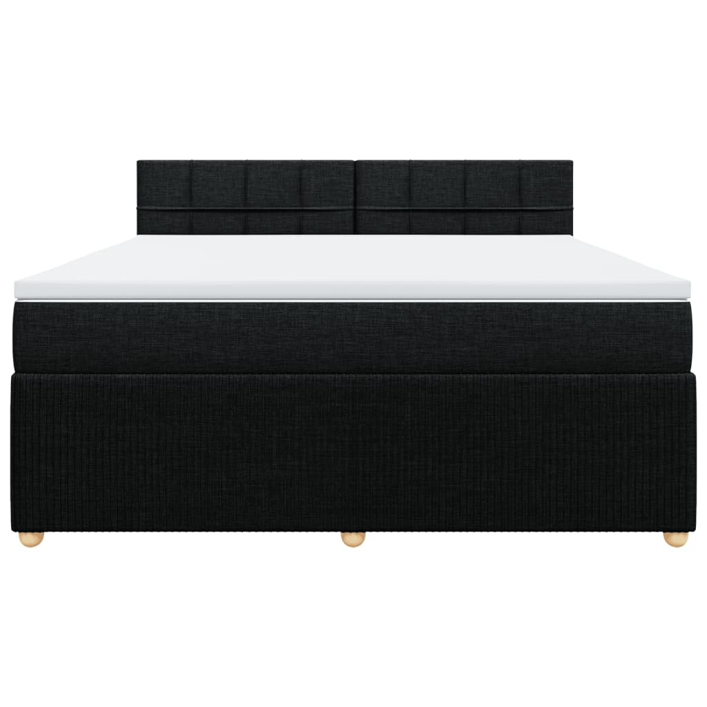 Boxspring met matras stof zwart 180x200 cm is nu te koop bij PeponiXL, paradijselijk wonen!