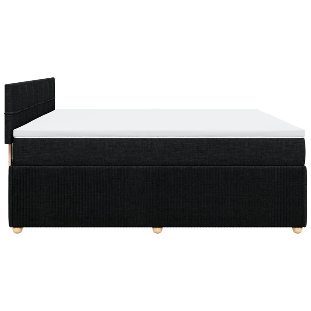Boxspring met matras stof zwart 180x200 cm is nu te koop bij PeponiXL, paradijselijk wonen!
