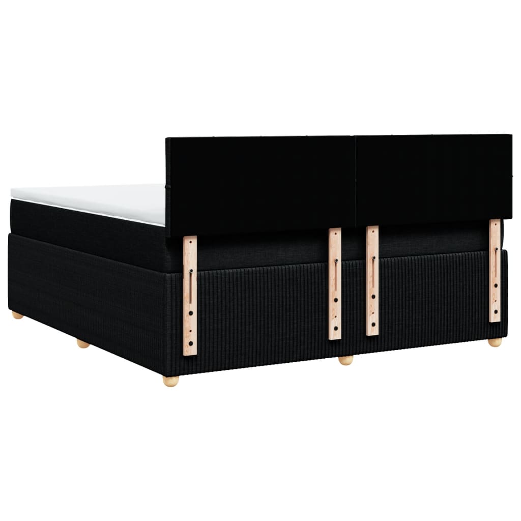 Boxspring met matras stof zwart 180x200 cm is nu te koop bij PeponiXL, paradijselijk wonen!