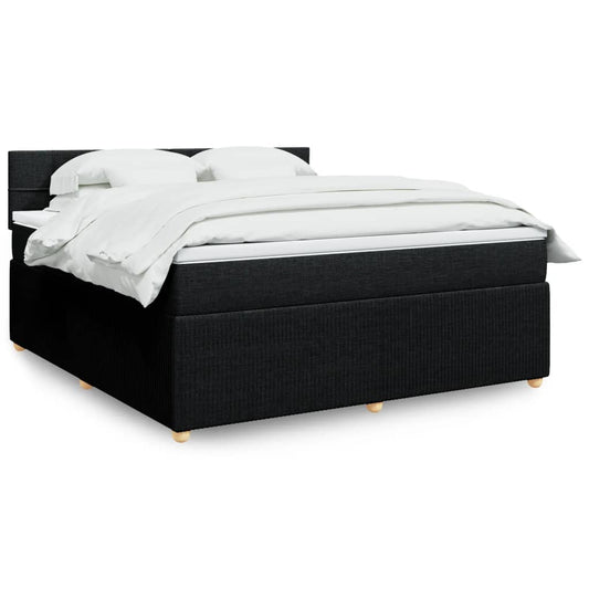 Boxspring met matras stof zwart 180x200 cm is nu te koop bij PeponiXL, paradijselijk wonen!