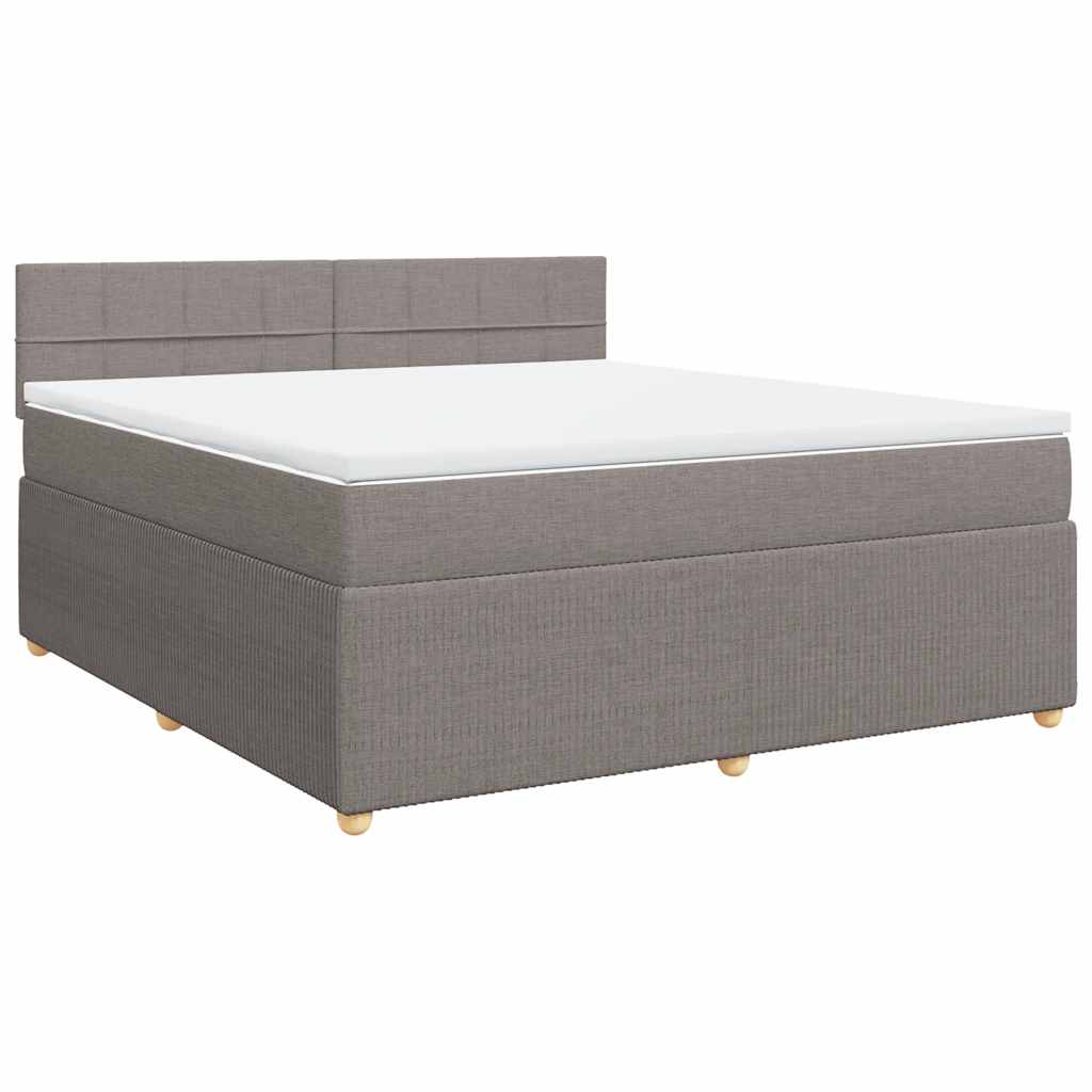 Boxspring met matras stof taupe 180x200 cm is nu te koop bij PeponiXL, paradijselijk wonen!