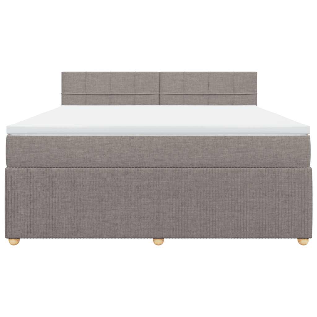 Boxspring met matras stof taupe 180x200 cm is nu te koop bij PeponiXL, paradijselijk wonen!