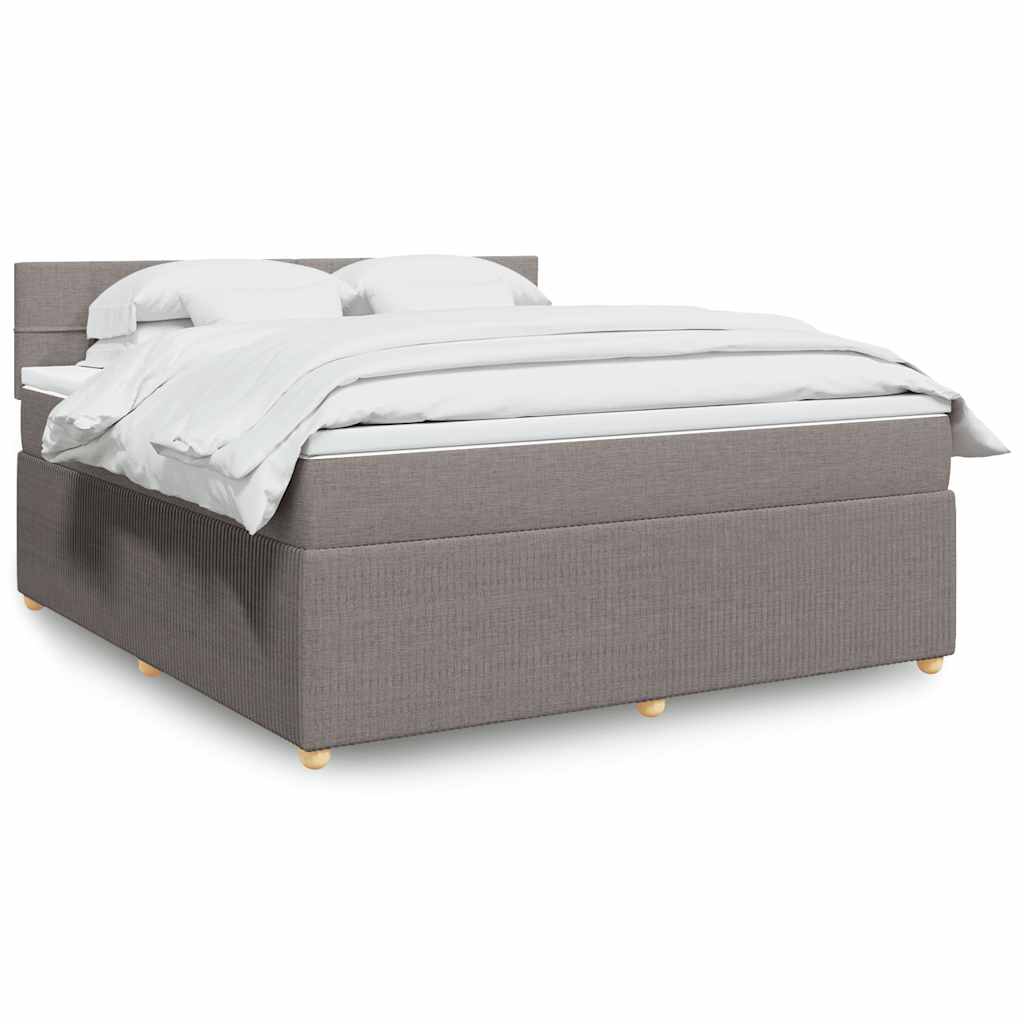 Boxspring met matras stof taupe 180x200 cm is nu te koop bij PeponiXL, paradijselijk wonen!