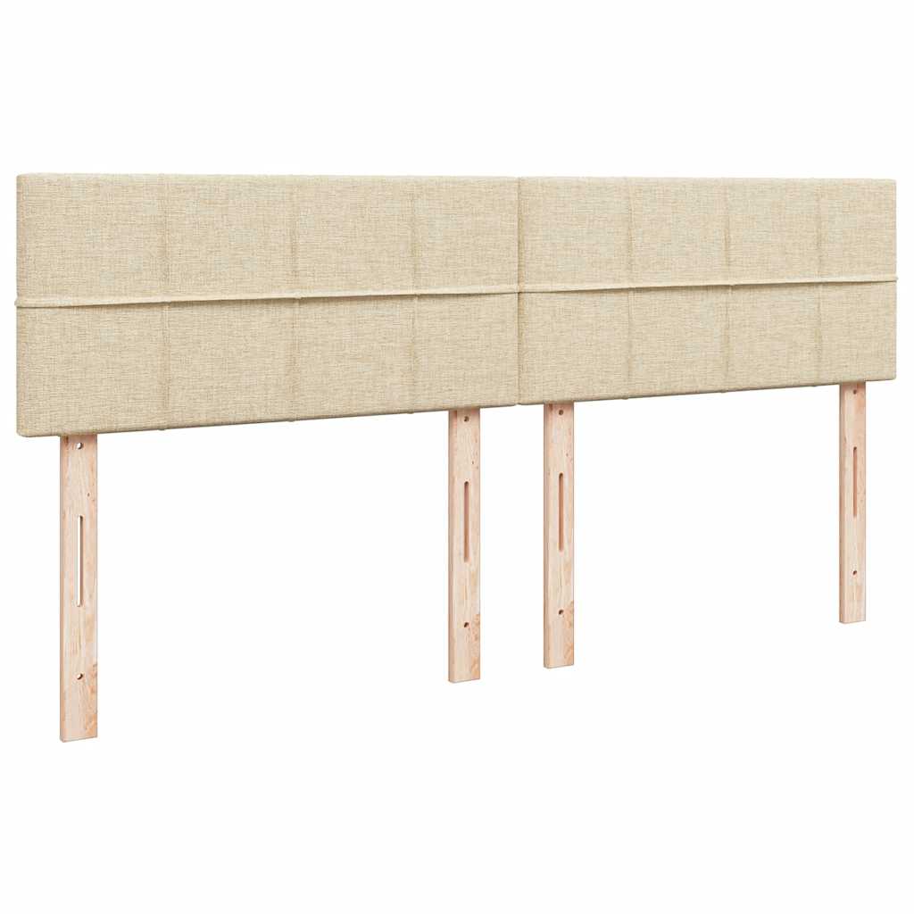 Boxspring met matras stof crèmekleurig 180x200 cm is nu te koop bij PeponiXL, paradijselijk wonen!