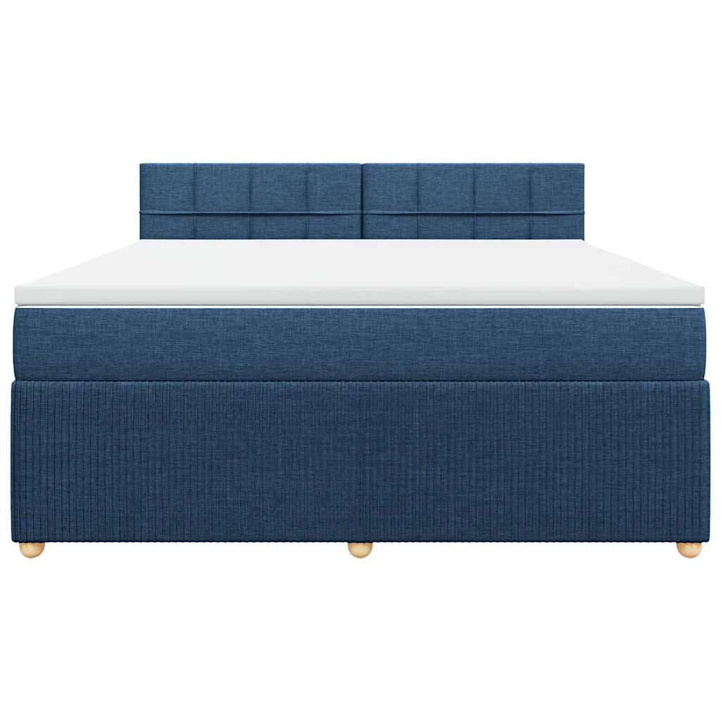 Boxspring met matras stof blauw 180x200 cm is nu te koop bij PeponiXL, paradijselijk wonen!