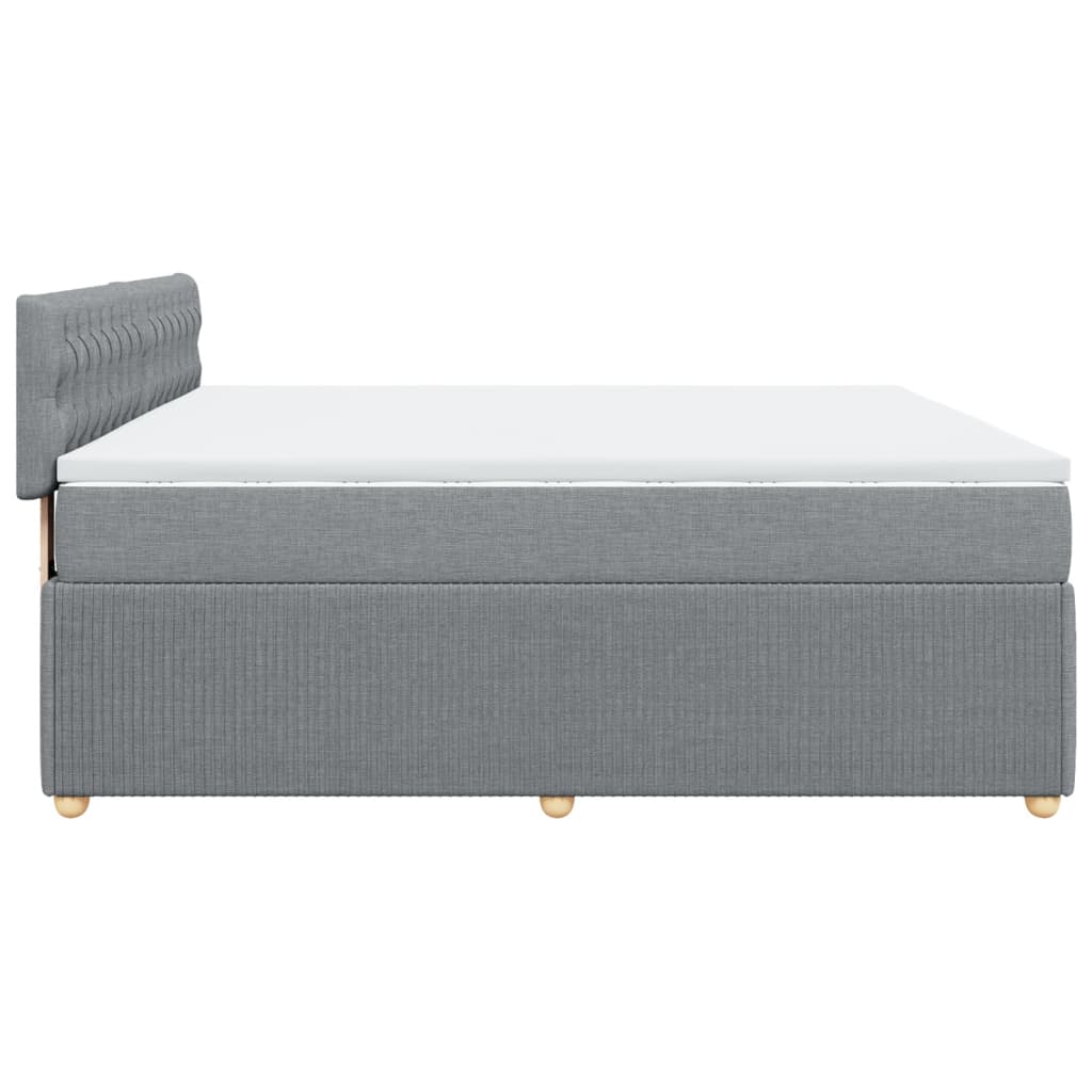 Boxspring met matras stof lichtgrijs 180x200 cm is nu te koop bij PeponiXL, paradijselijk wonen!
