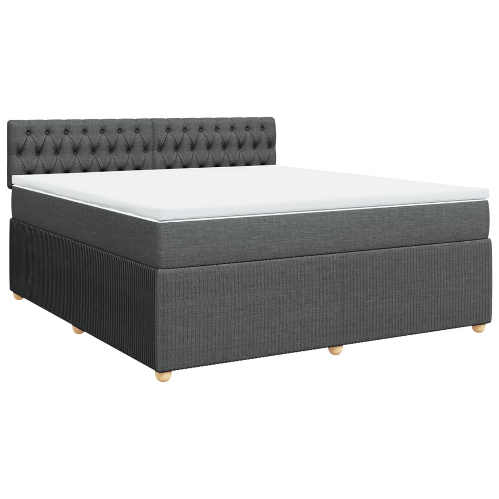 Boxspring met matras stof donkergrijs 180x200 cm is nu te koop bij PeponiXL, paradijselijk wonen!