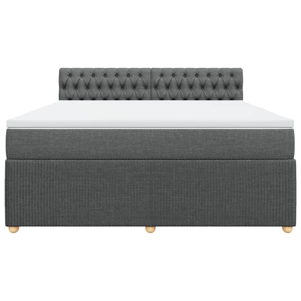 Boxspring met matras stof donkergrijs 180x200 cm is nu te koop bij PeponiXL, paradijselijk wonen!