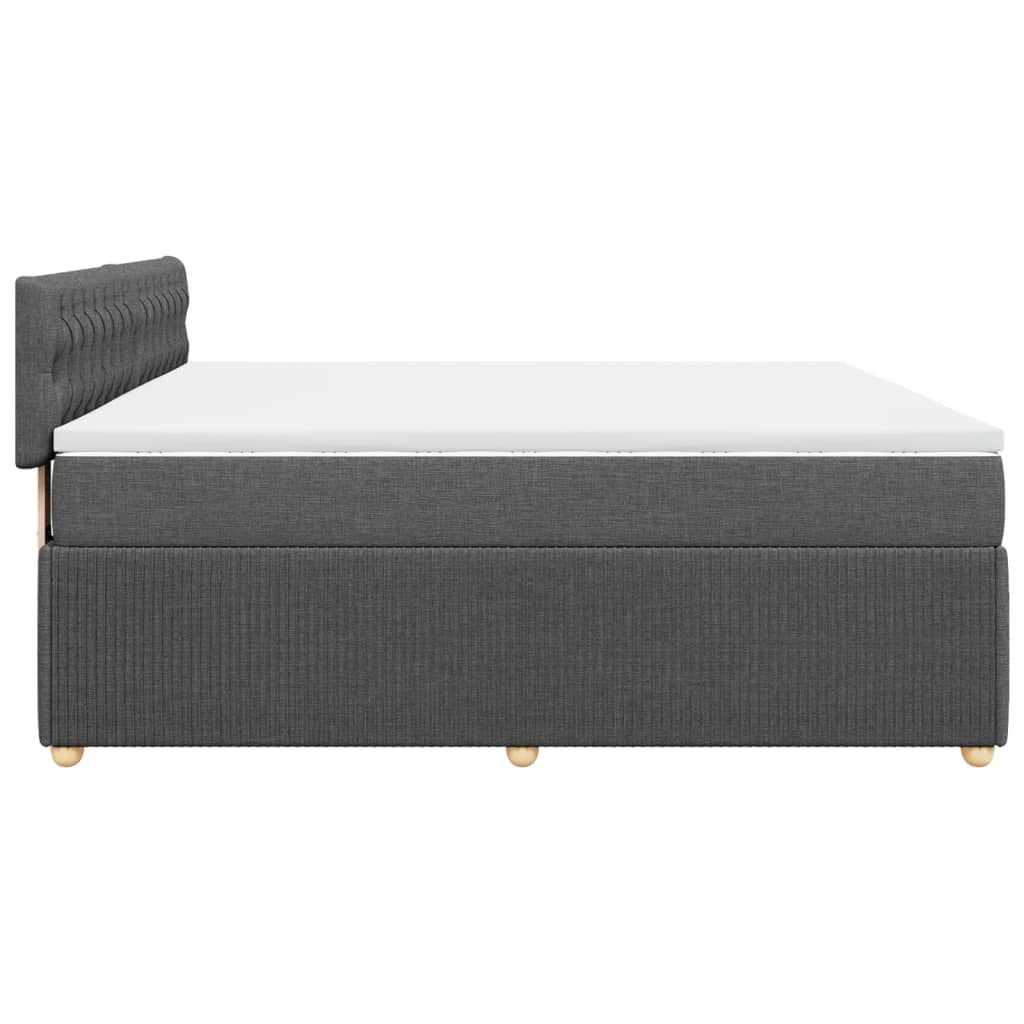 Boxspring met matras stof donkergrijs 180x200 cm is nu te koop bij PeponiXL, paradijselijk wonen!