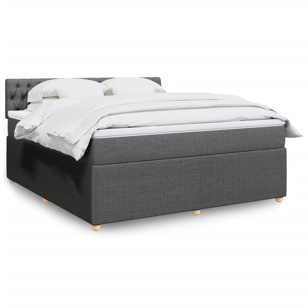 Boxspring met matras stof donkergrijs 180x200 cm is nu te koop bij PeponiXL, paradijselijk wonen!