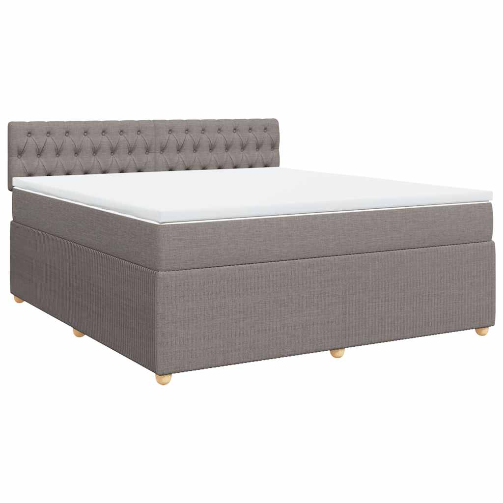 Boxspring met matras stof taupe 180x200 cm is nu te koop bij PeponiXL, paradijselijk wonen!
