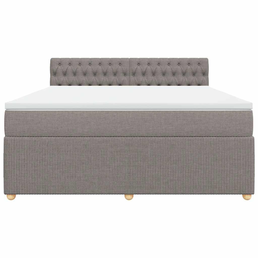 Boxspring met matras stof taupe 180x200 cm is nu te koop bij PeponiXL, paradijselijk wonen!