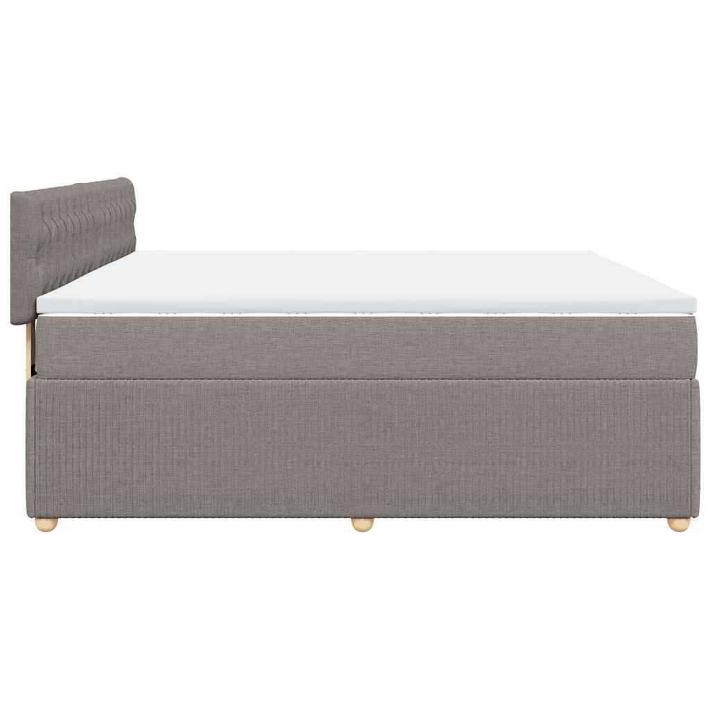 Boxspring met matras stof taupe 180x200 cm is nu te koop bij PeponiXL, paradijselijk wonen!