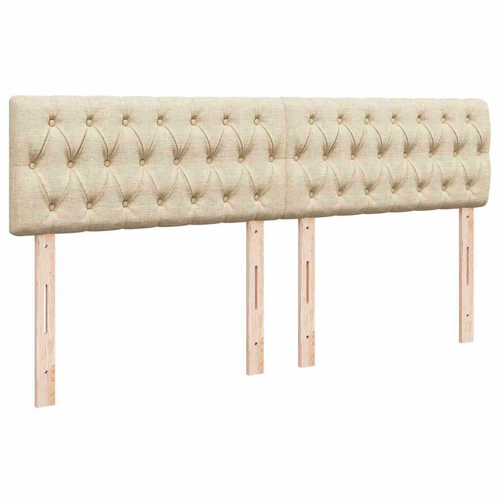Boxspring met matras stof crèmekleurig 180x200 cm is nu te koop bij PeponiXL, paradijselijk wonen!