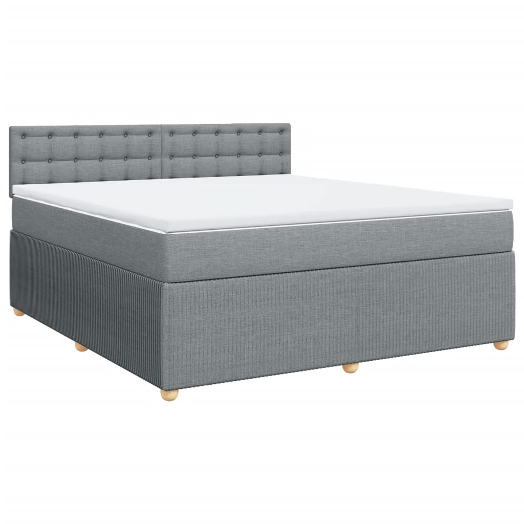 Boxspring met matras stof lichtgrijs 180x200 cm is nu te koop bij PeponiXL, paradijselijk wonen!