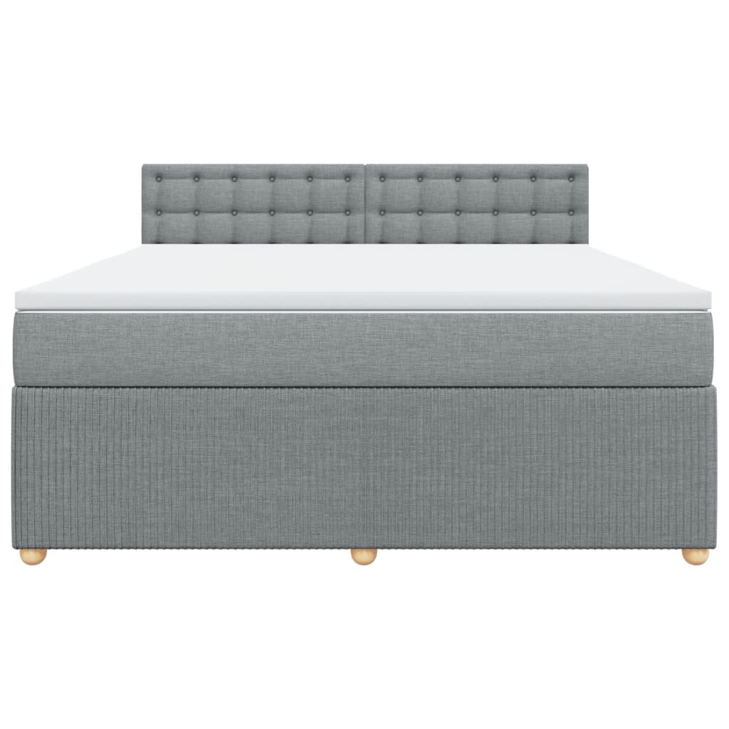 Boxspring met matras stof lichtgrijs 180x200 cm is nu te koop bij PeponiXL, paradijselijk wonen!
