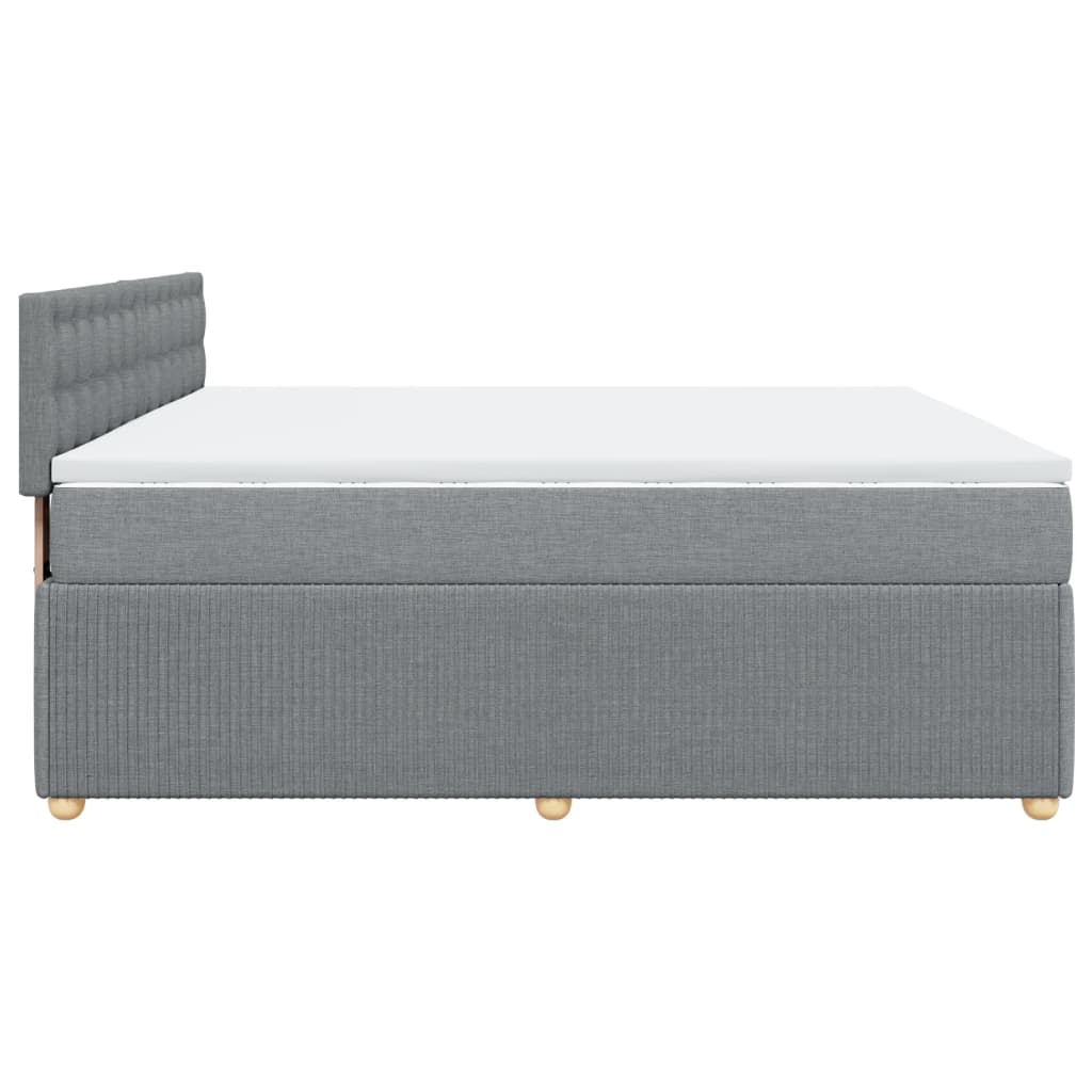 Boxspring met matras stof lichtgrijs 180x200 cm is nu te koop bij PeponiXL, paradijselijk wonen!