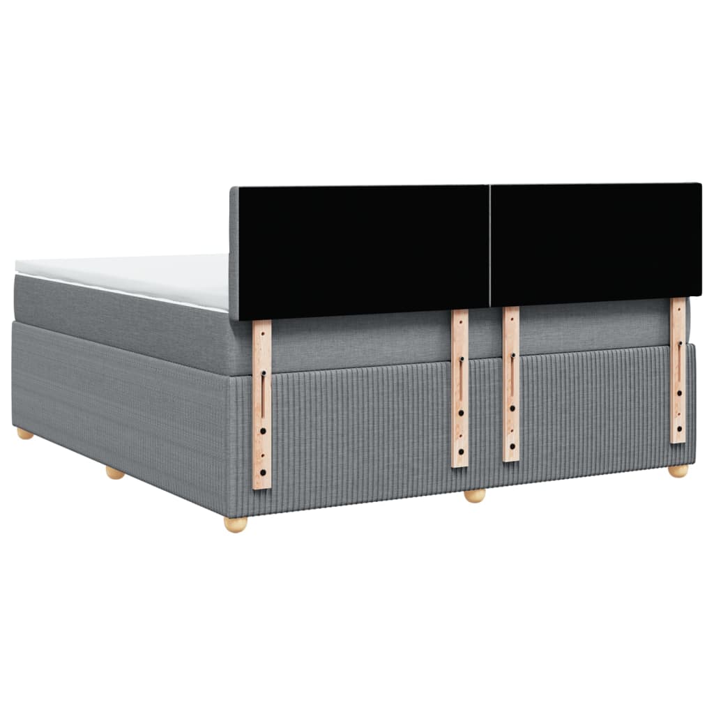 Boxspring met matras stof lichtgrijs 180x200 cm is nu te koop bij PeponiXL, paradijselijk wonen!