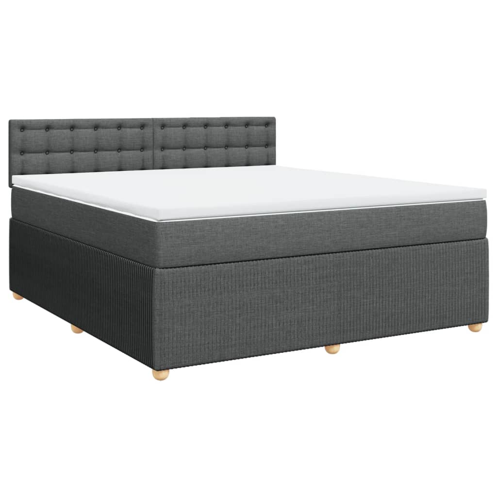 Boxspring met matras stof donkergrijs 180x200 cm is nu te koop bij PeponiXL, paradijselijk wonen!