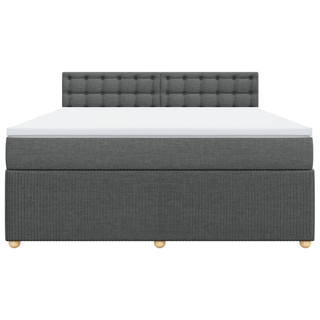 Boxspring met matras stof donkergrijs 180x200 cm is nu te koop bij PeponiXL, paradijselijk wonen!