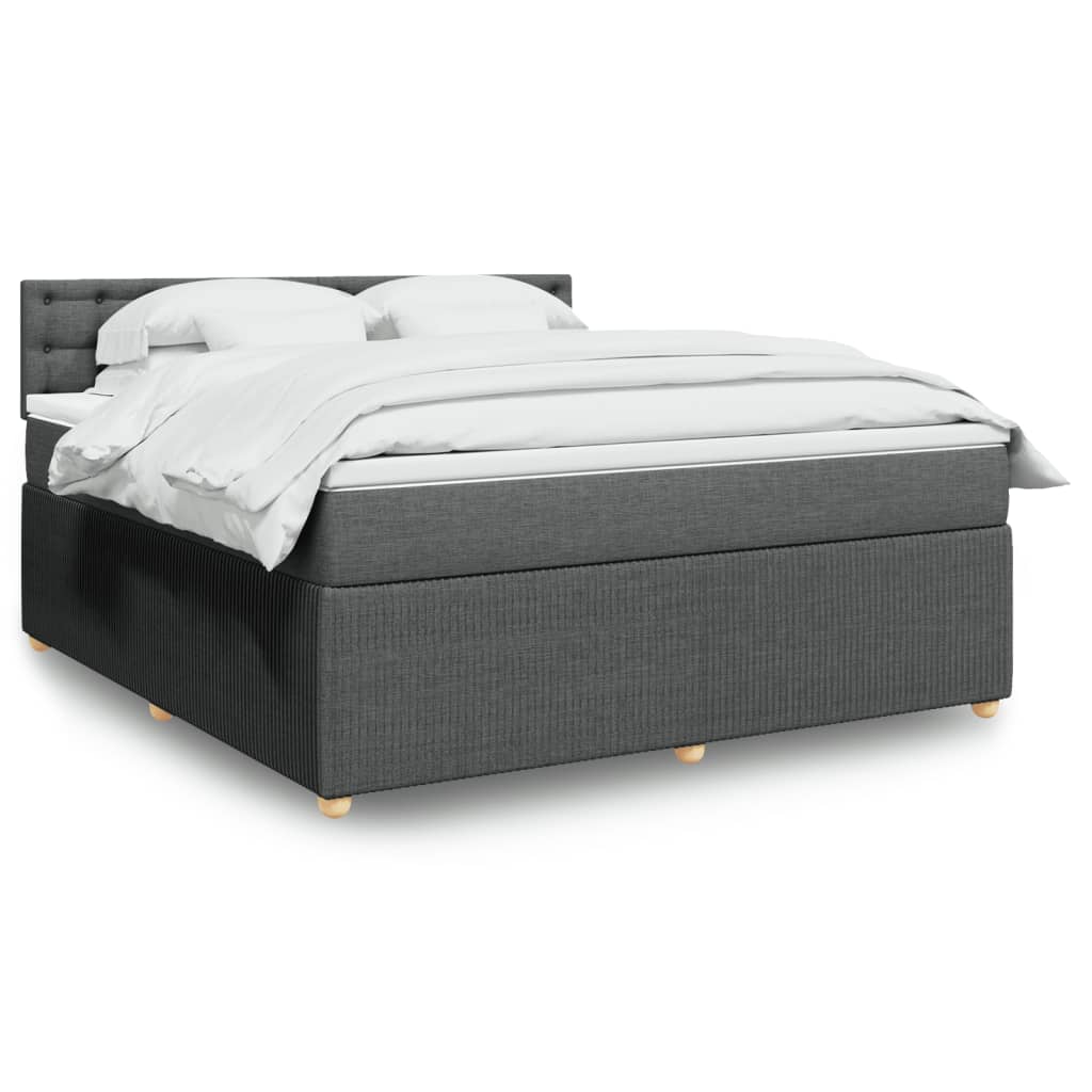 Boxspring met matras stof donkergrijs 180x200 cm is nu te koop bij PeponiXL, paradijselijk wonen!